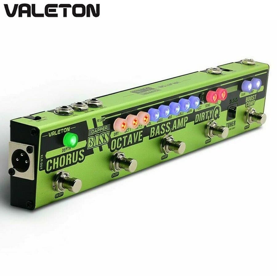 Valeton 6 Em 1 Pedal Dapper Bass Com Efeitos Para Baixo/Afinador/Córus/Octester/Sujéia Q & amp ; Sintonizador Boost Comp