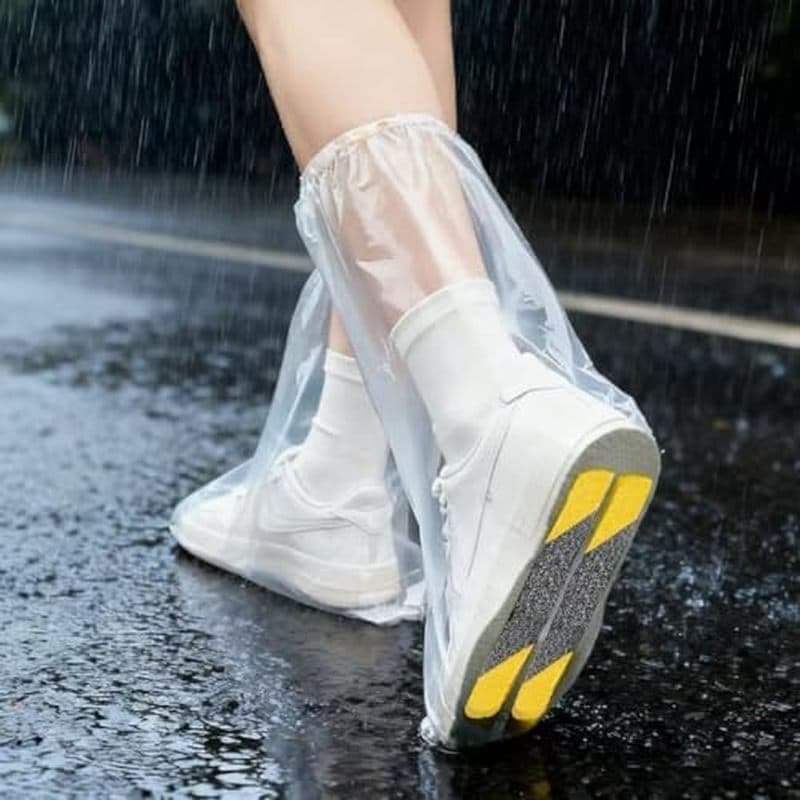 10 Capas Impermeáveis Antiderrapantes Para Sapatos Com Grânulos | Protetores Descartáveis De Plástico Botas De Chuva Hom