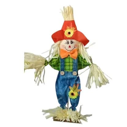 Espantalho em Pé com Cesto Decorativo perfeita para Festa Junina 50cm