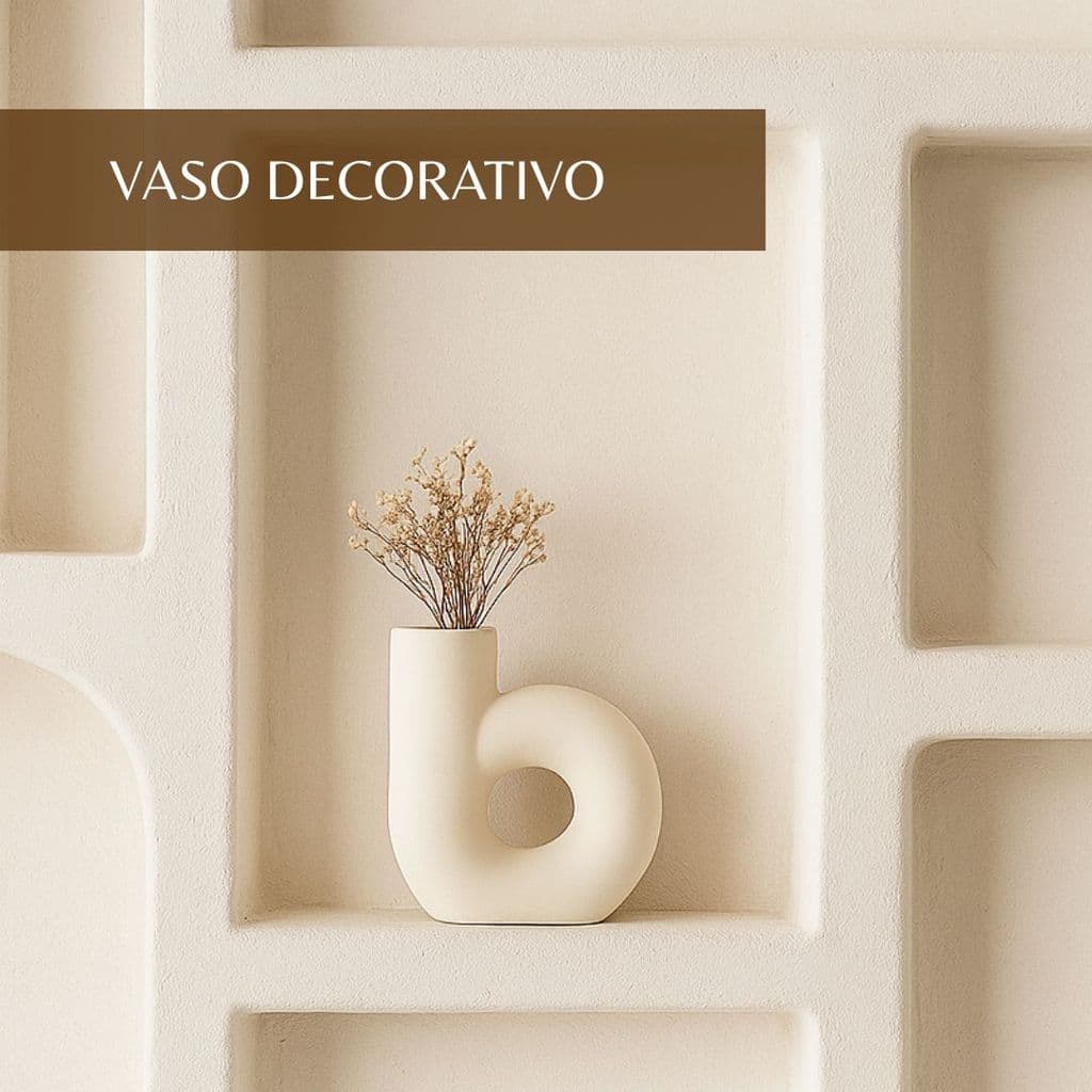 Vaso Decorativo Orgânico 15cm Vaso Moderno Sala Clean Bali
