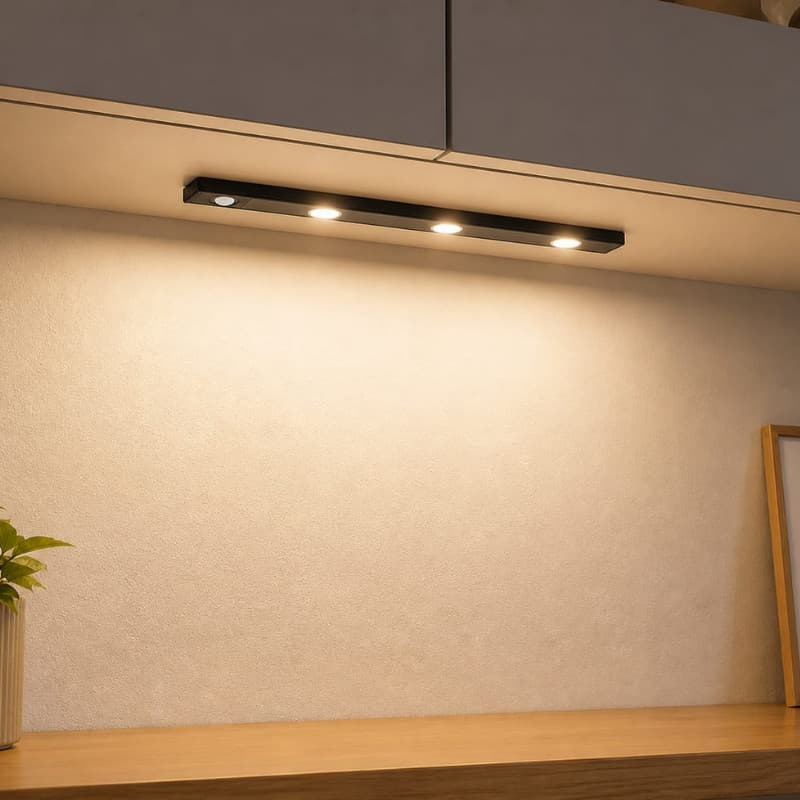 Luminária Barra Led 40cm Sensor Movimento Recarregável USB