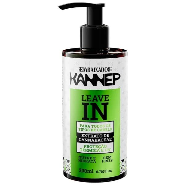 Leave In Embaixador Kannep 200ml Proteção Térmica UV Anti Frizz Hidratação Capilar