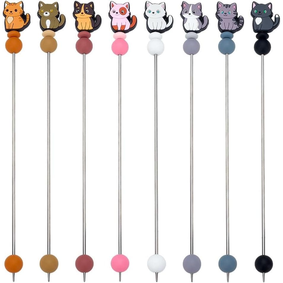 FREEBLOSS 8Pcs Cat Knitting Needles 8 Styles Double Pointed Crochet Sweater Needle Sewing Sticks Crochet Needles Knittin