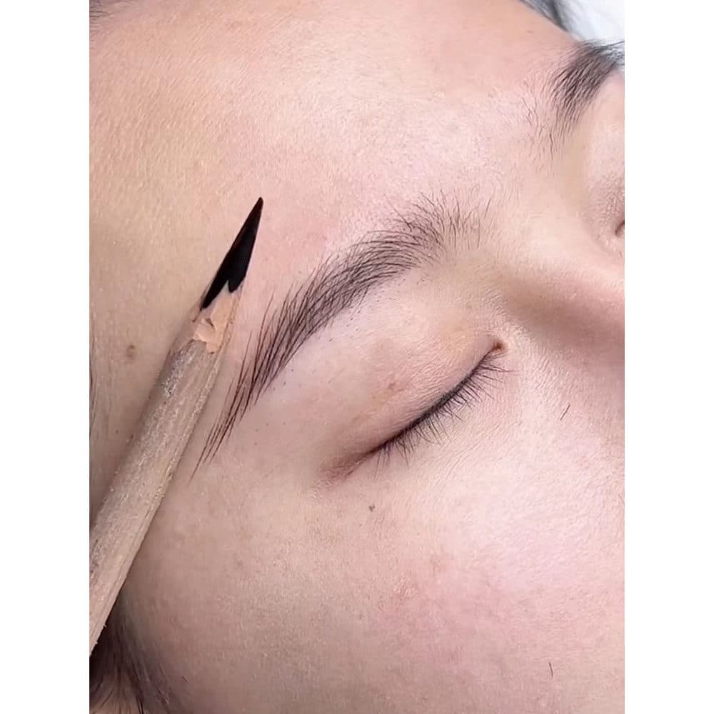 Kuaishou tatuagem impermeável à prova de cânhamo estilo Design linha selvagem raízes de sobrancelha claro duro tridimens
