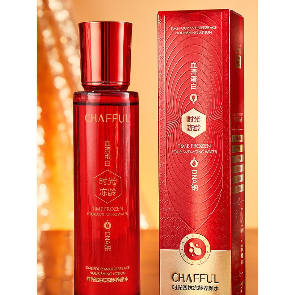 CHAFFUL CHAFFUL Infância Tempo Quatro Anticongelante Idade Toner Nutritivo Hidratante Hidratante Antirrugas Melhorando E