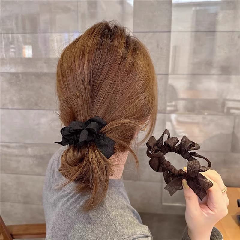 Dongdaemun mesmo estilo estilo estilo coreano Bowknot bola cabeça laço de cabelo feminino laço de borracha de cabelo All