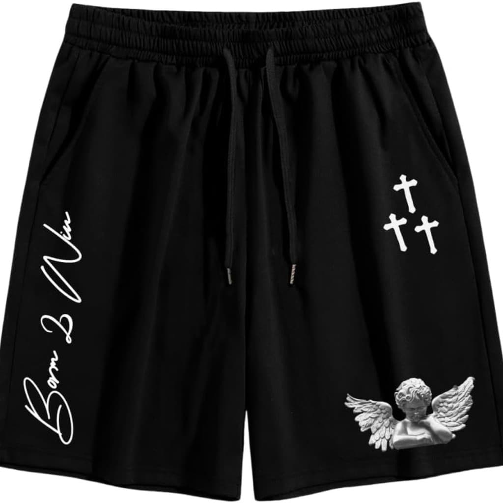 Short GORGLITTER Estampa Shorts Y2K Design Largo Academia Treino Streetwear Alta qualidade Envio Imediato Promo莽茫o