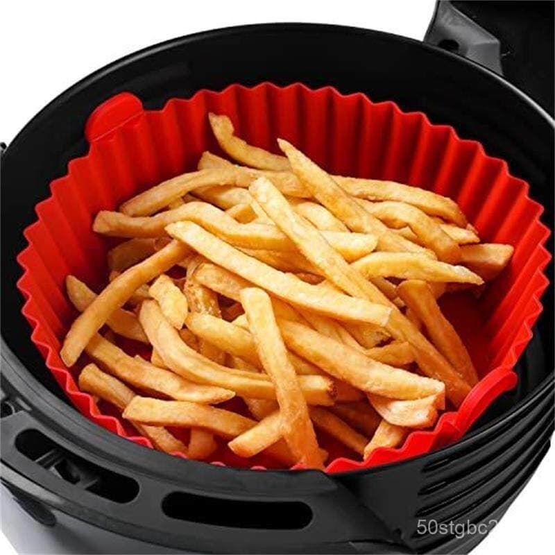 Forma de silicone para air fryer, tapete separador de óleo de qualidade alimentar, utensílio de cozimento doméstico, for