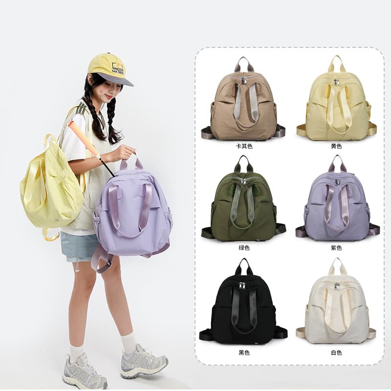 Mochila de lona feminina de grande capacidade bolsa Casual mamãe mãe bebê leve bolsa escolar de viagem bolsa de Badminto