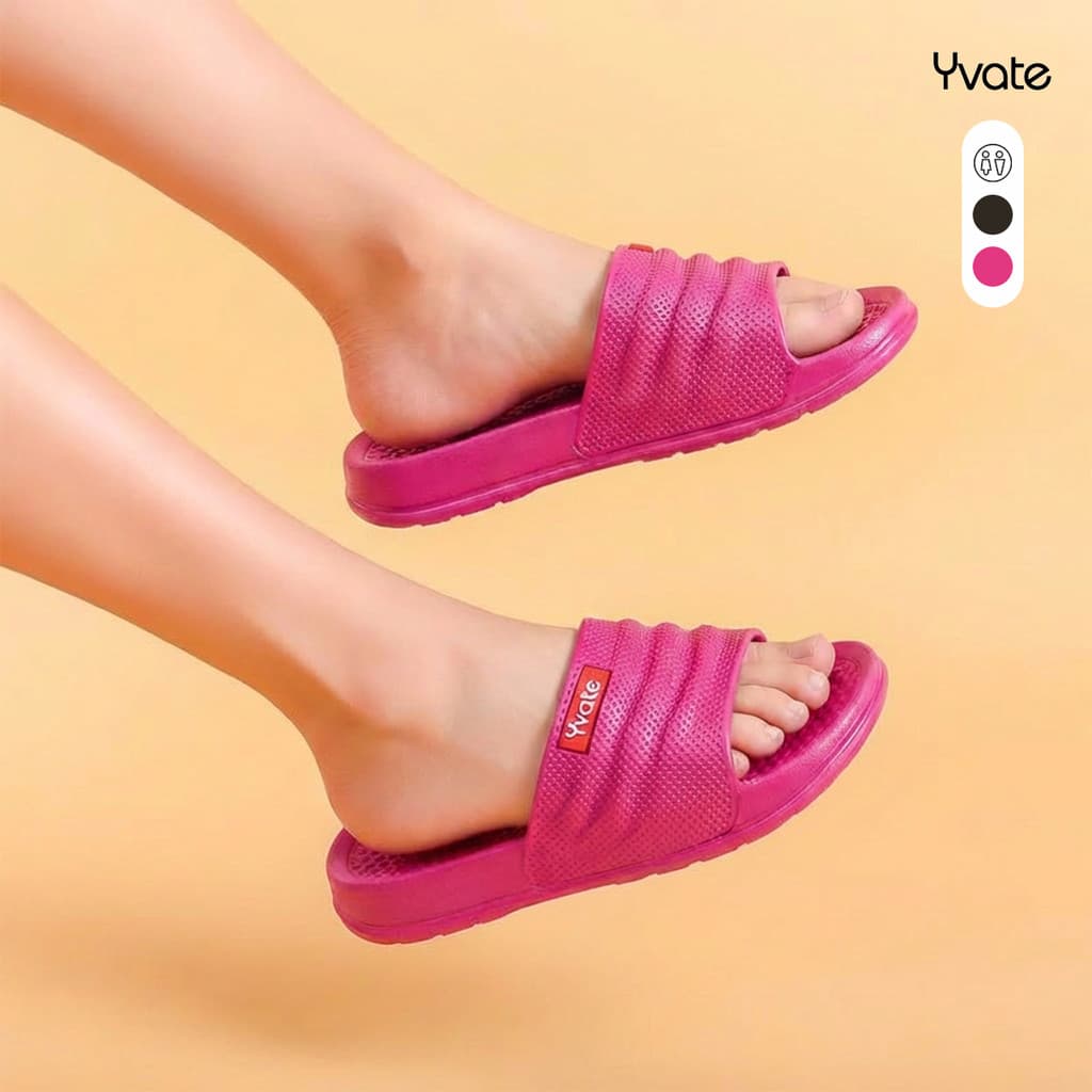 Chinelo Feminino Slide Massageador Yvate EVA Premium Antiderrapante