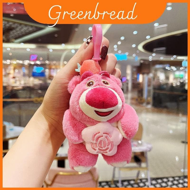 Chaveiro de Pelúcia Urso Morango Macio e Confortável, Perfeito para Presentes e Decoração