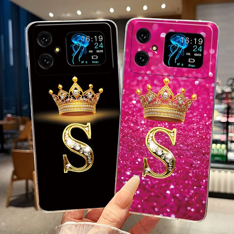 Invólucro Para Cubot A20 Caso De Telefone Claro Macio TPU Moda Letras Iniciais Capa Traseira CubotA20 Proteção Completa