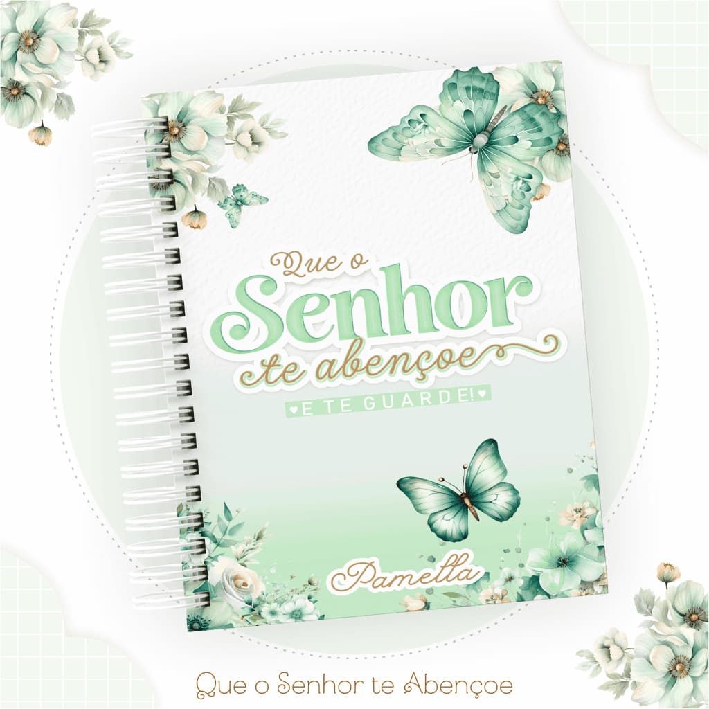 Planner Devocional Diário Feminino Que O Senhor Te Abençoe Com Nome