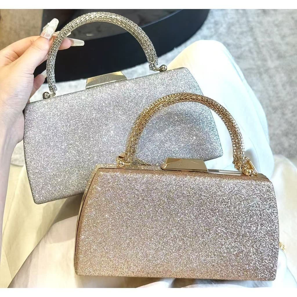 Bolsa Clutch De Noite De Mão Com Corrente Para Mulheres De Ombro Para Festa De Casamento