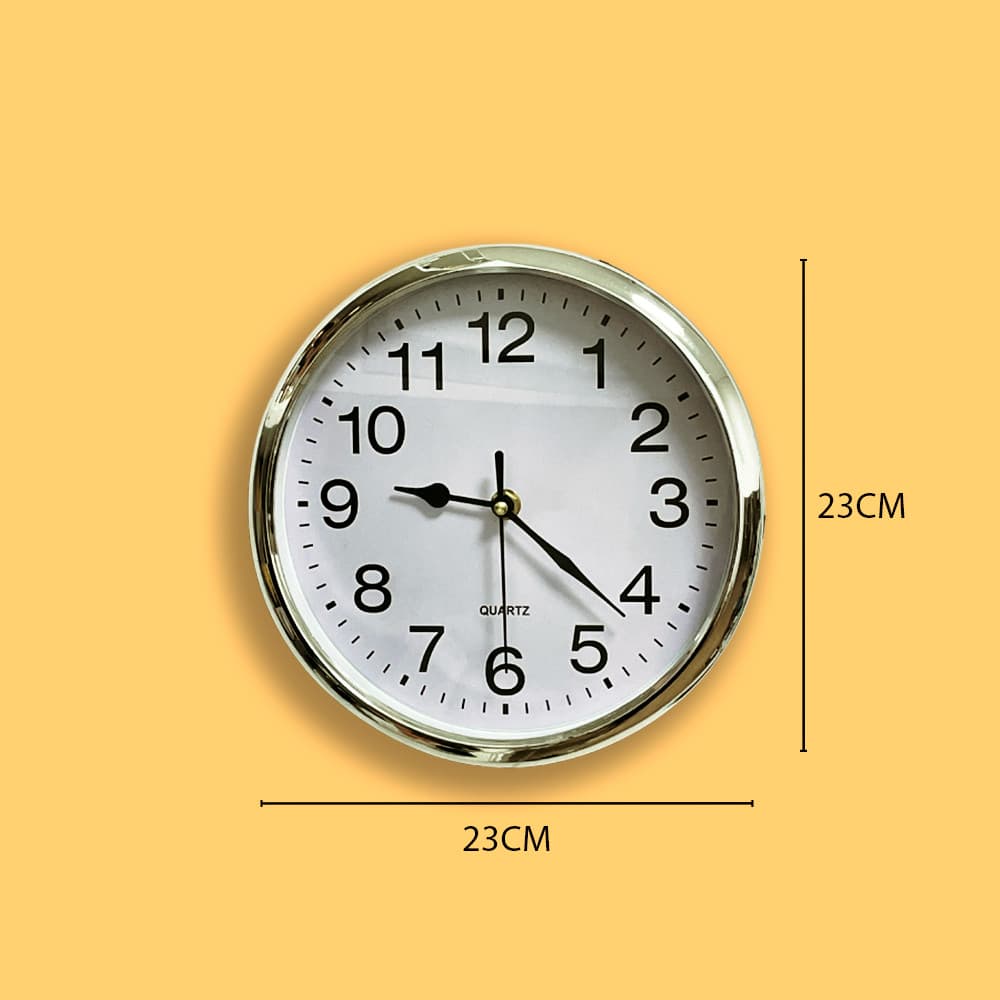 Relógio de Parede Pequeno de Decoração Prata YN Clock