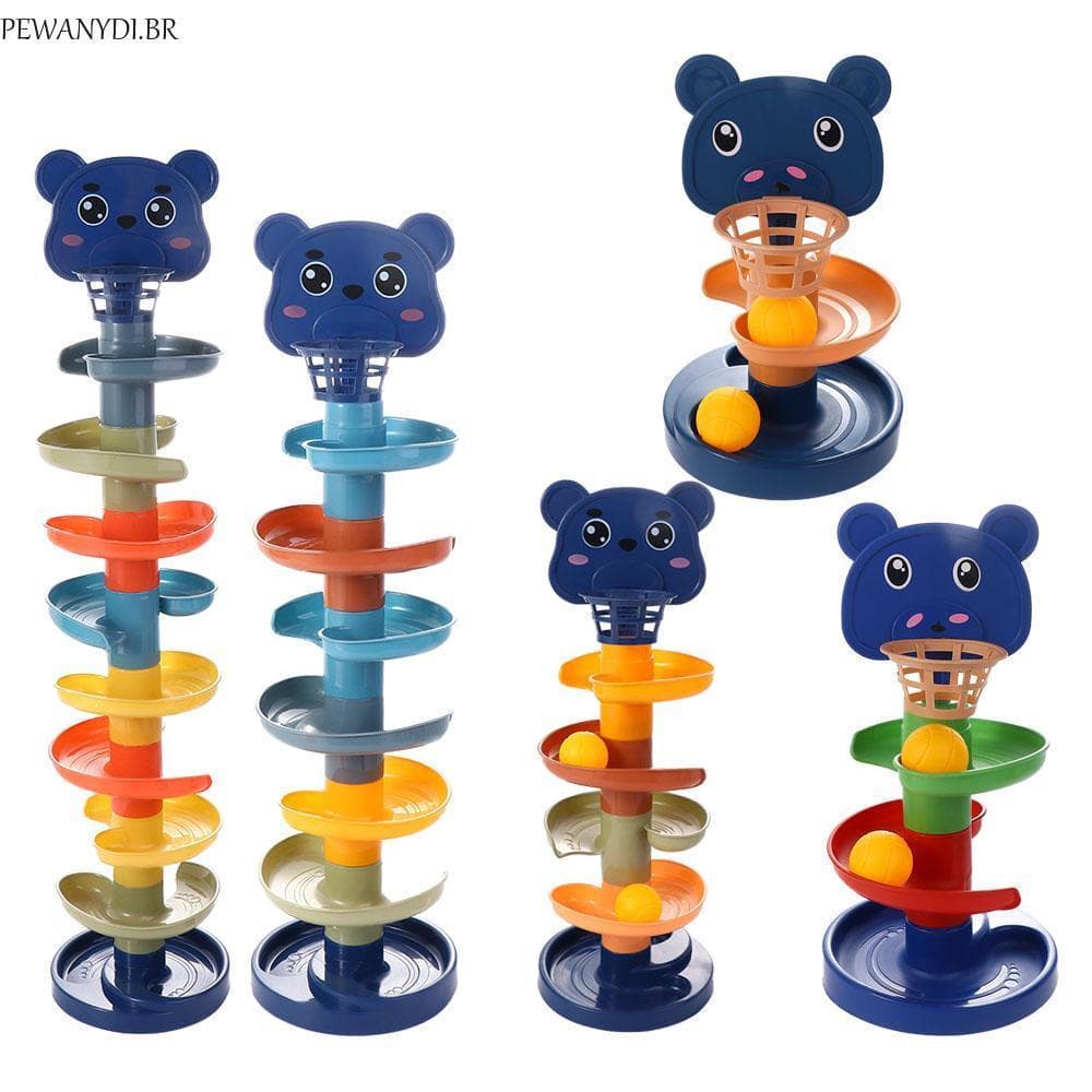PEWANYDI Spin Track Toy Set Aprendizagem Cognição Bebê Empilhamento Brinquedos Desenvolvimento De Inteligência Conjunto