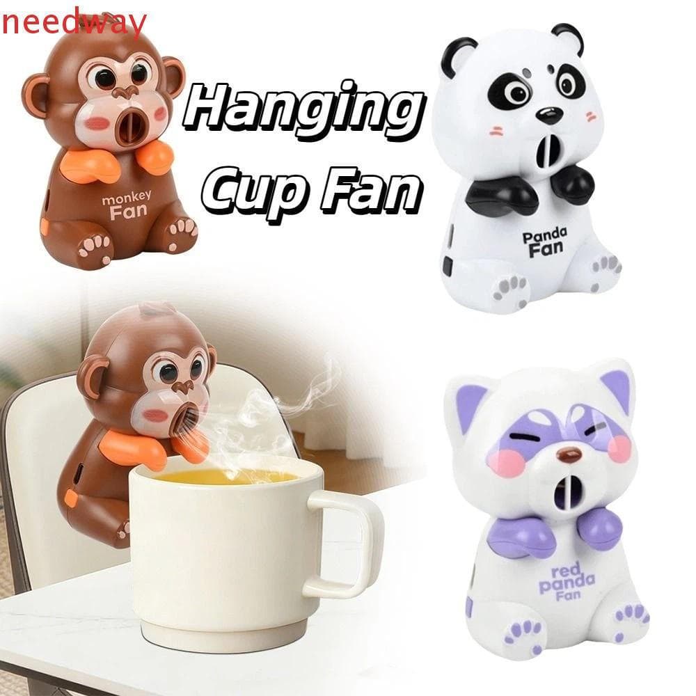 Ventilador De Copo Pendurado De Macaco NEEDWAYB , Design De Clipe Recarregável USB Ajustável De 3 Velocidades , Estilo D