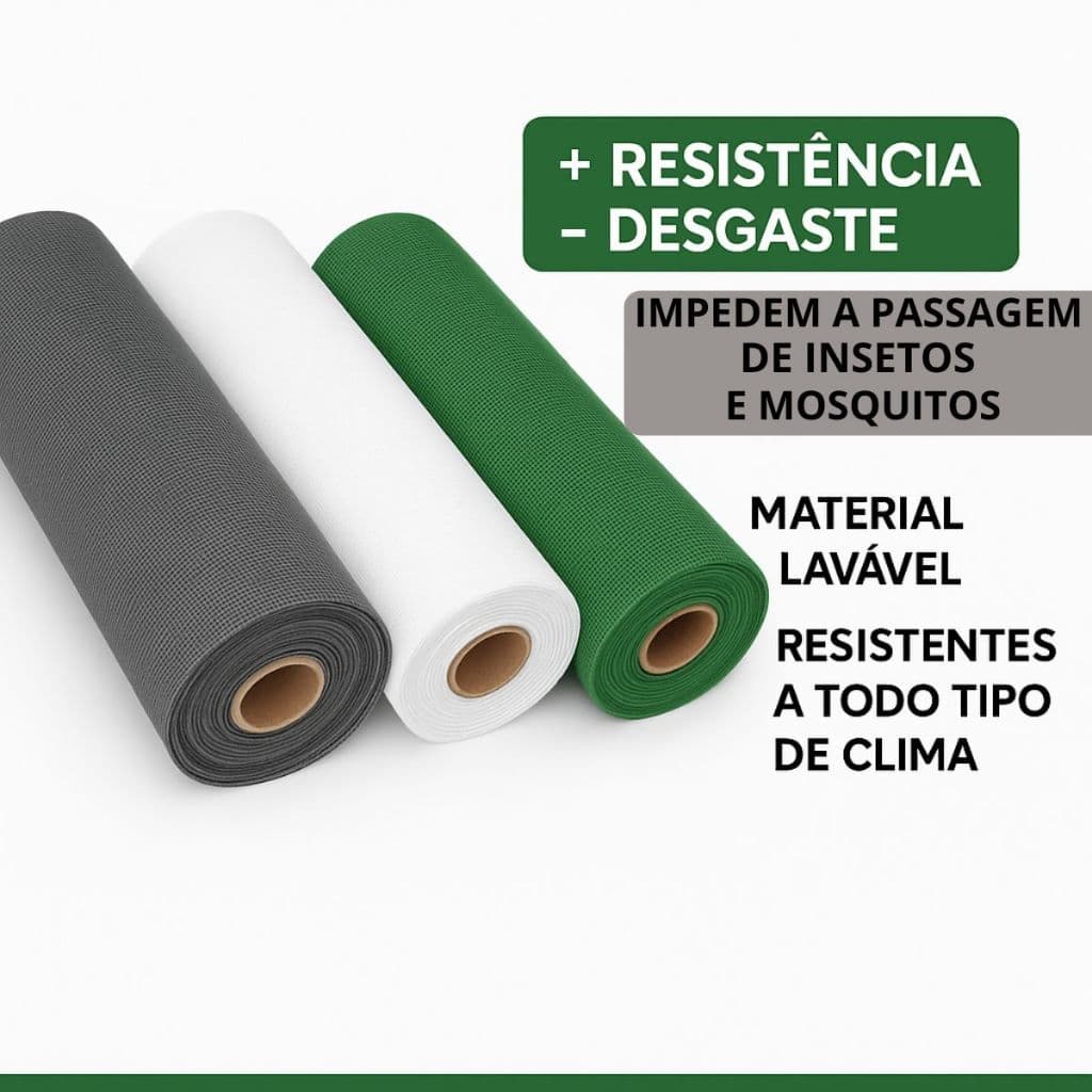 Tela Mosquiteiro Anti Insetos Ultra Resistente  Proteção Para Janelas Portas Varandas