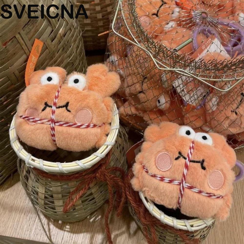 SVEICNA Brinquedo De Caranguejo De Pelúcia , Chaveiro Com Ornamento De Suspensão Peludo Fofo , Boneca Recheada Pingente
