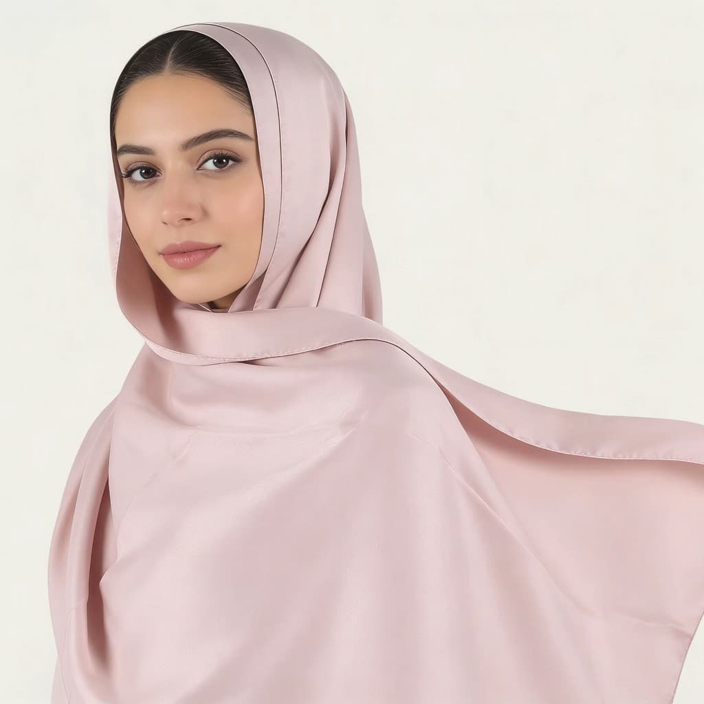 [Alta qualidade] Novo estilo cachecol de cetim lenço longo pulôver de cor lisa
