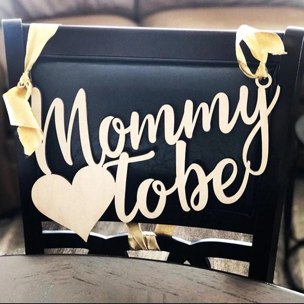 Placa para Cadeira de Futura Mamãe, Decoração de Cadeira de Madeira para Chá de Bebê e Revelação de Gênero, Decoração pa