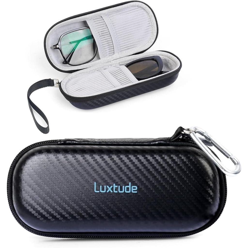 Estojo Duplo para Óculos Luxtude, Estojo Rígido para Óculos Duplos, Organizador de Óculos de Sol para Viagem Mulher