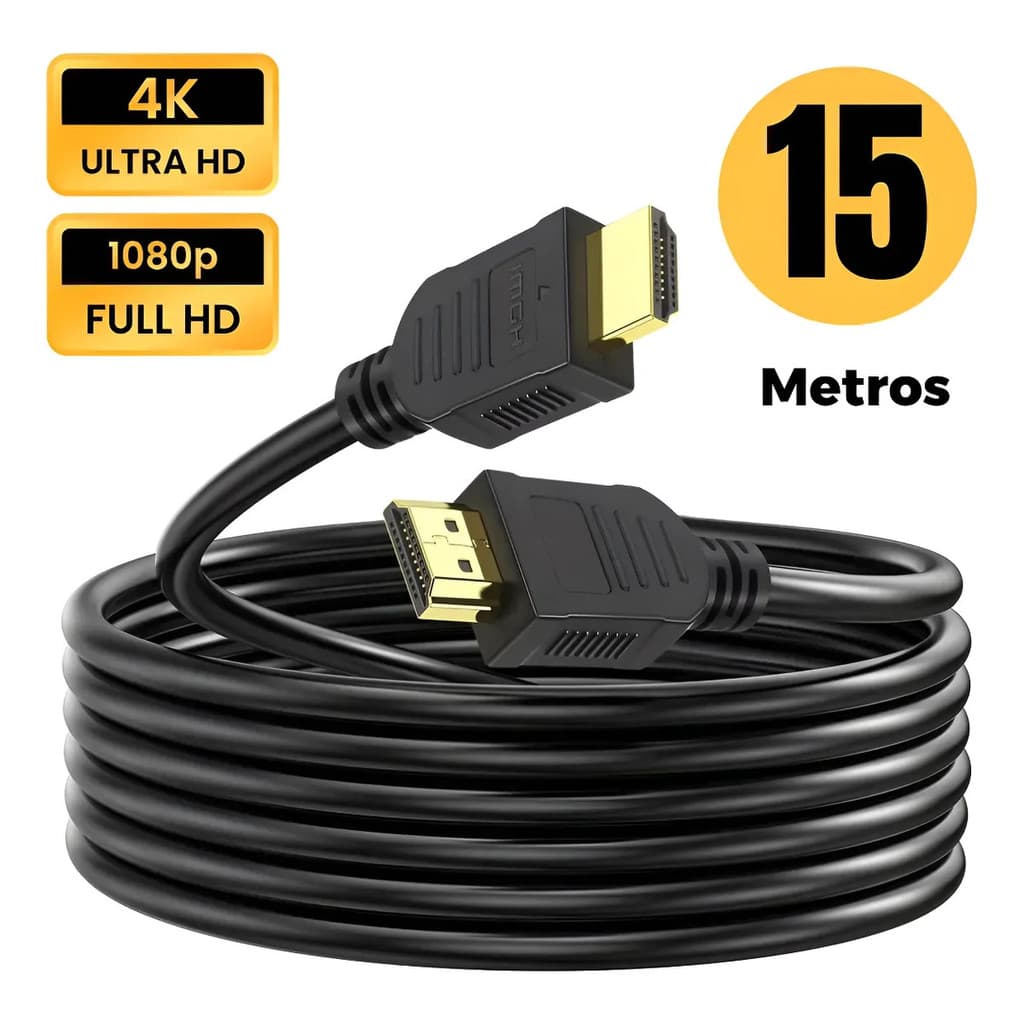 Cabo Hdmi 15 - 20 Metros 2.0 4k 3d Ultra Full Hd Blindado Premium