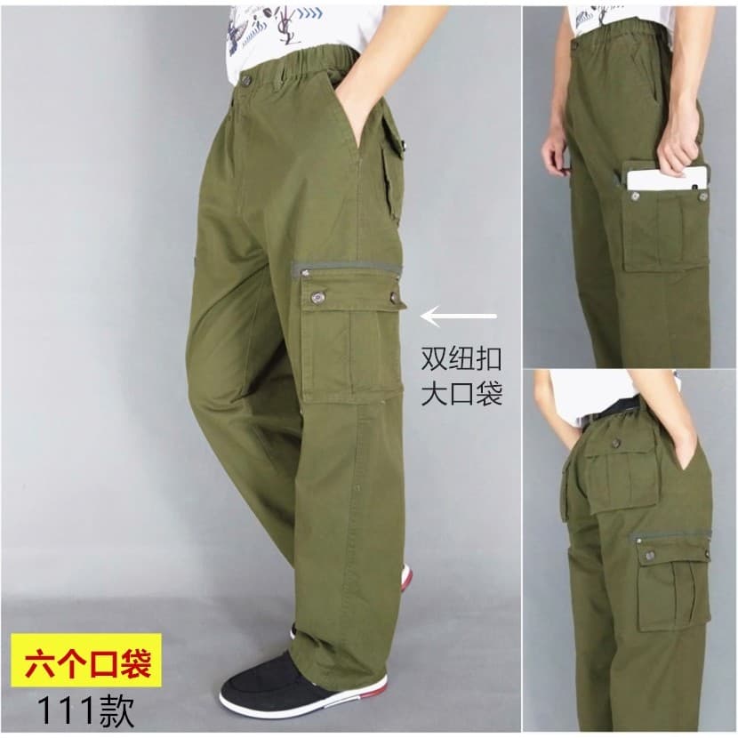 Outono inverno masculino ao ar livre calças casuais calças compridas macacão grosso calças masculinas Multi-bolso solto