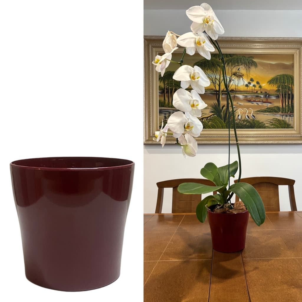 Vaso de Mesa Tipo Cachepot Pote 15 Para Orquídeas