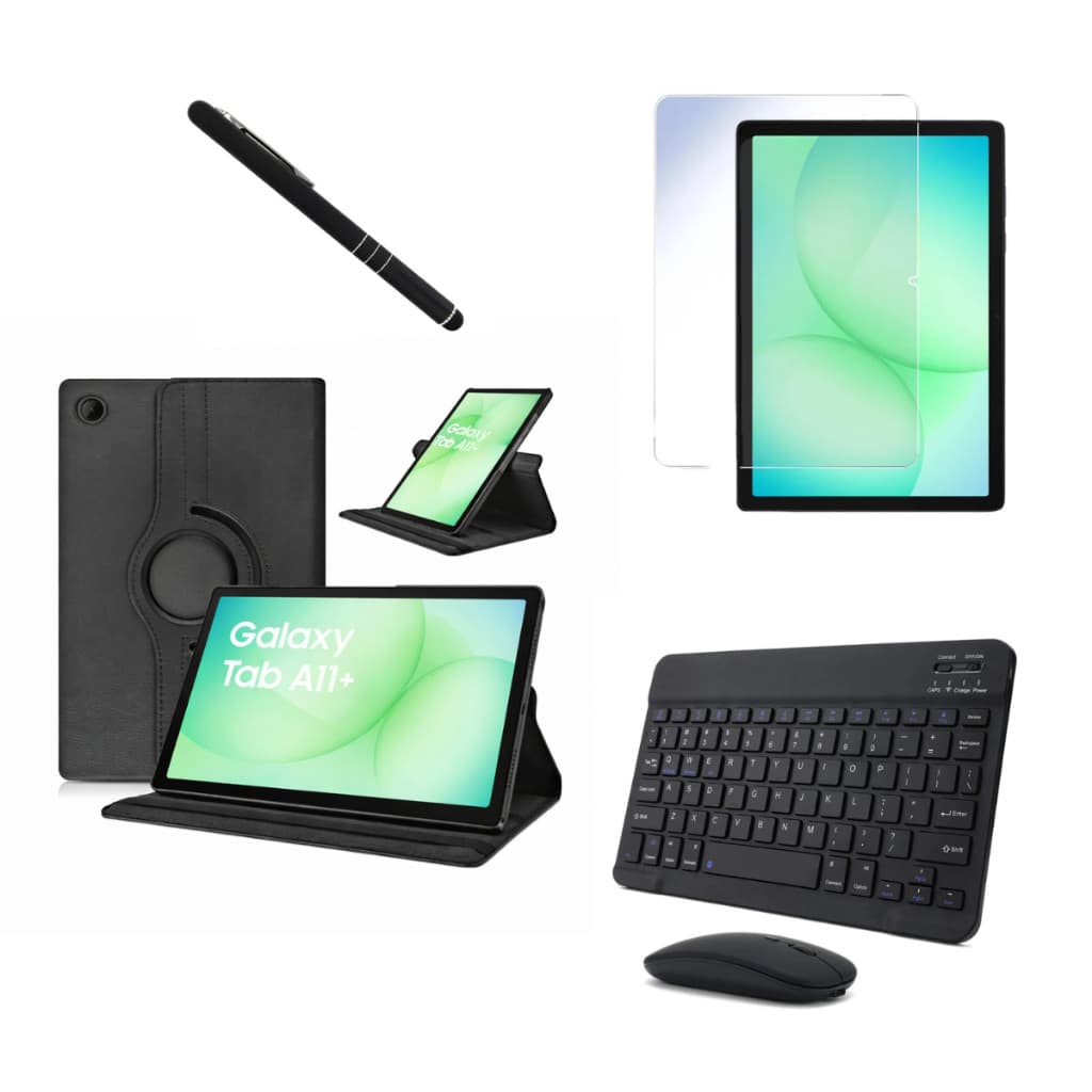 Capa Teclado Mouse Pelicula Caneta Para Tablet Galaxy A11+ A11Plus Kit Completo SM-X230 X236