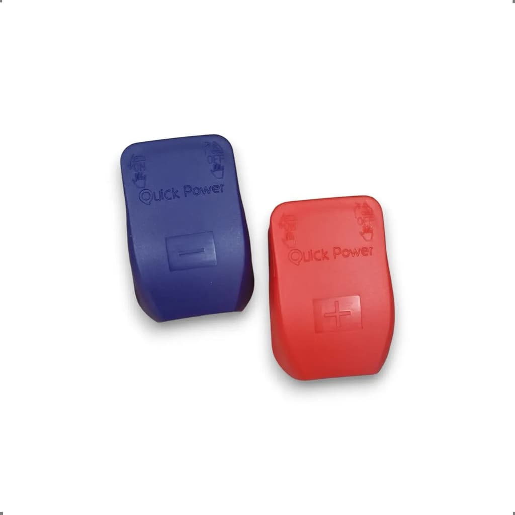 Terminal De Bateria Com Engate Rápido (par) Chave Geral Gm Vermelho E Azul