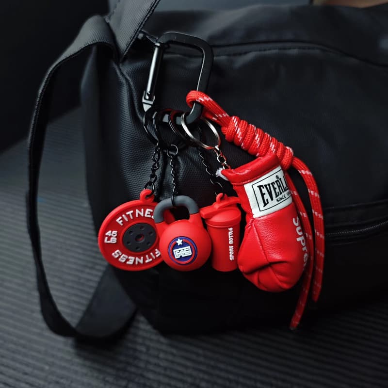 Chaveiro de Luva de Boxe Fitness para Chaves e Mochila Presentes para Esportistas