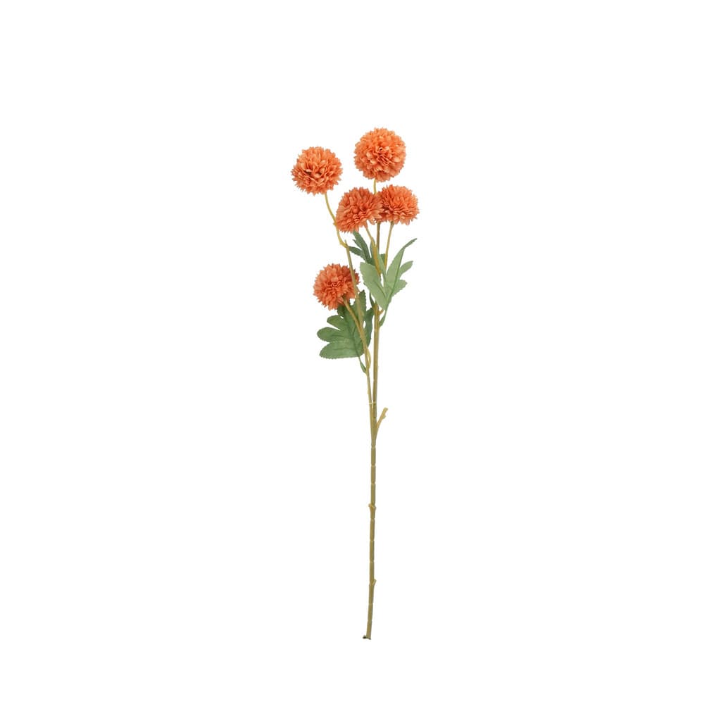 Haste Flor de Alho Salmão Artificial c/5 Botões Decoração para Casamento e Casa