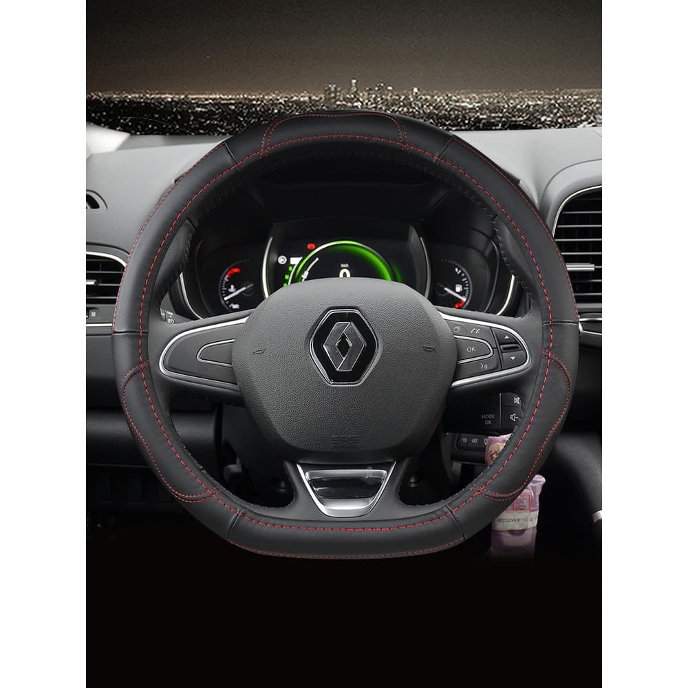Capa de volante do carro adequada para Renault Coreo Corega Core Binfeng Lang capa de couro para guidão quatro estações