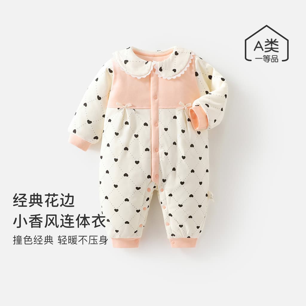 Bebê outono inverno quente roupas de inverno recém-nascidos meninos meninas bebê roupas de uma peça roupas acolchoadas e