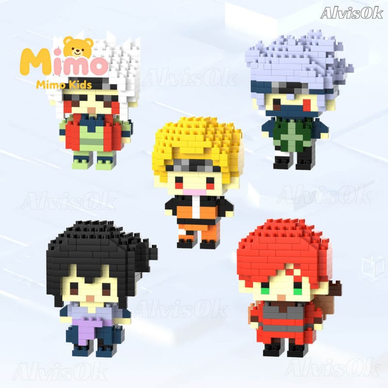 Blocos De Construção De Anime Para Crianças , Mini Brinquedos Colecionáveis