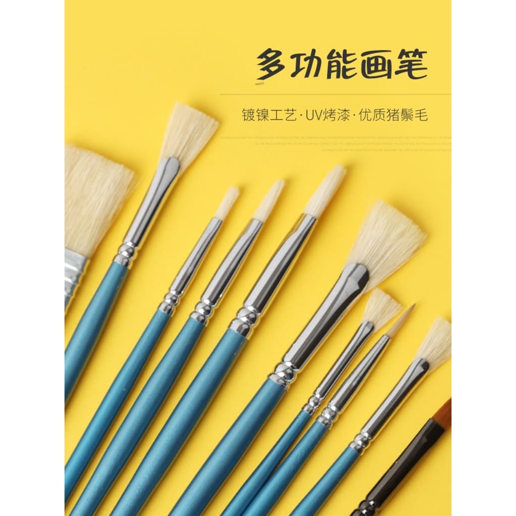 Miller água giz cor exame conjunto caneta 10 peças caneta em forma de leque água giz acrílico pintura a óleo conjunto de