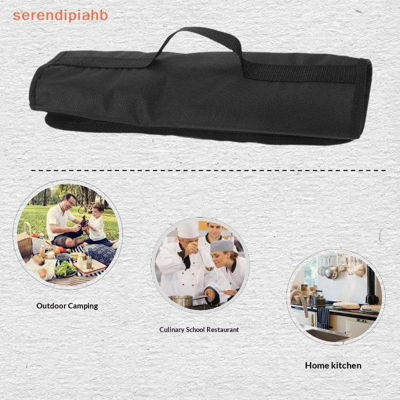 [serendipiahb] Bla Chef Faca Rolo Bolsa 5 Poetas Carry Case Portátil Oxford Cozinha Facas Sacos De Armazenamento Durável