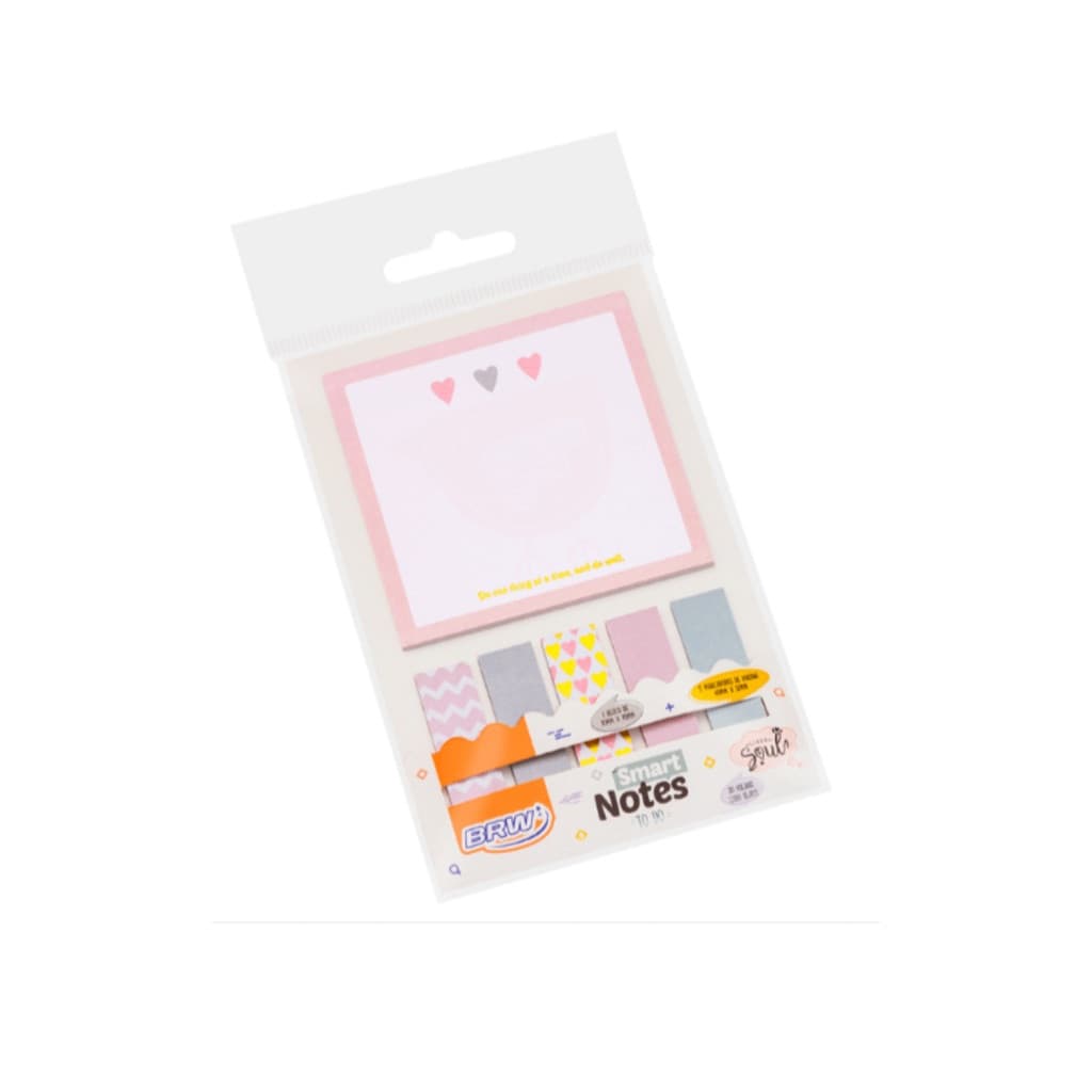 Bloco Adesivo BRW Smart Notes To Do Love 06 Blocos Com 20Fls