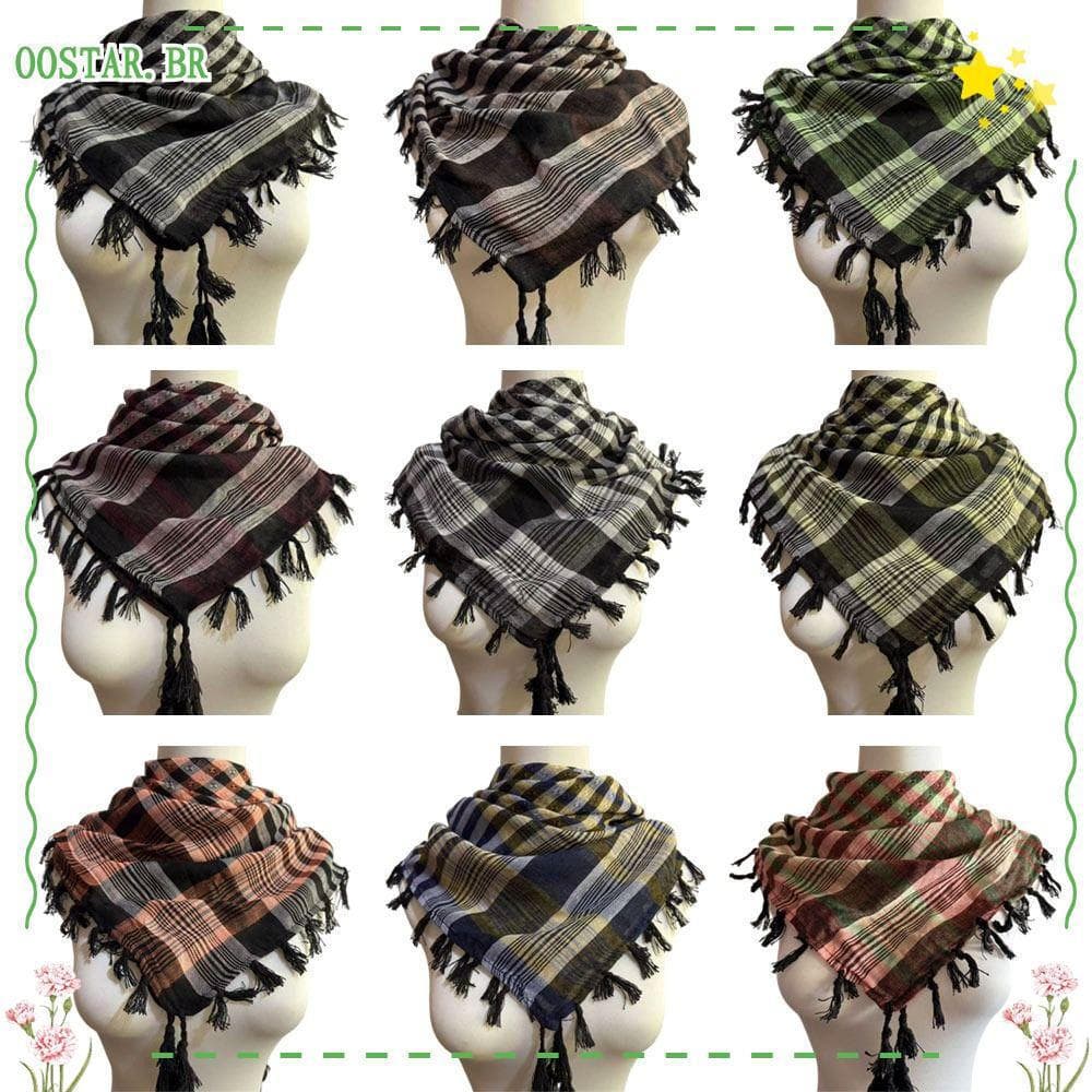 OOSTAR Árabe Shemagh , Estilo Envoltório Com Lenço Keffiyeh Borla , De Cabeça E Pescoço De Tamanho Grande , Atividades A
