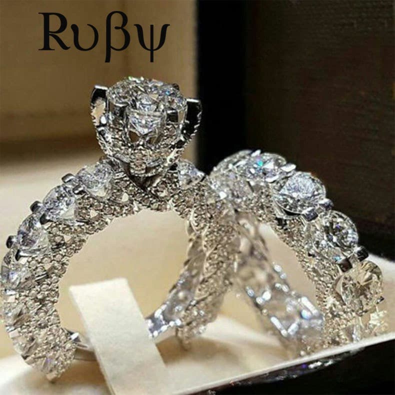 Monicoo novo estilo acessórios moda High-End cheio de diamante completo zircão anel Design cobre senhoras noivado anel d