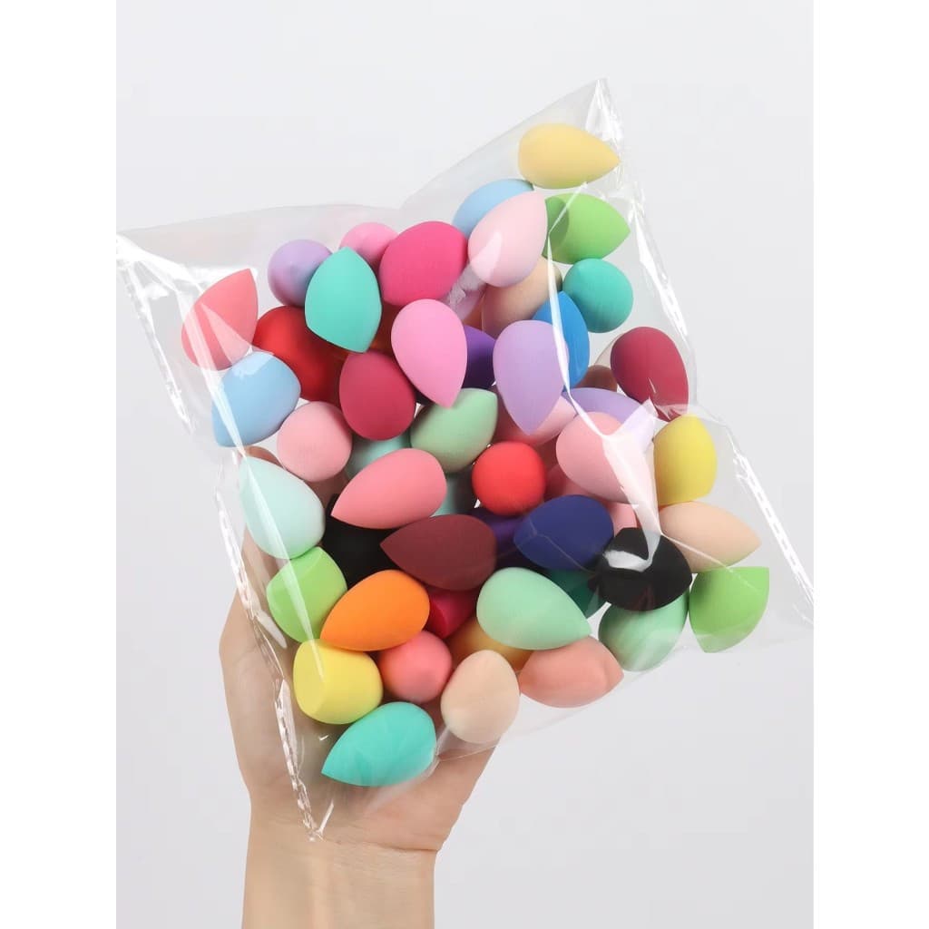 50 Pçs Mini Esponja De Maquiagem Macia Pequena Beleza Ovo Puff Fundação Corretivo Mistura Pó Cosméticos Ferramentas