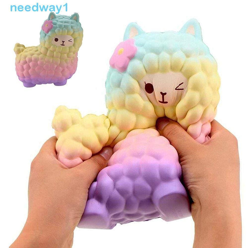NEEDWAY Alpaca Squeeze Brinquedos , Simulação Criativa Ovelha Brinquedo De Recuperação Lenta , Super Macio Lento Subindo