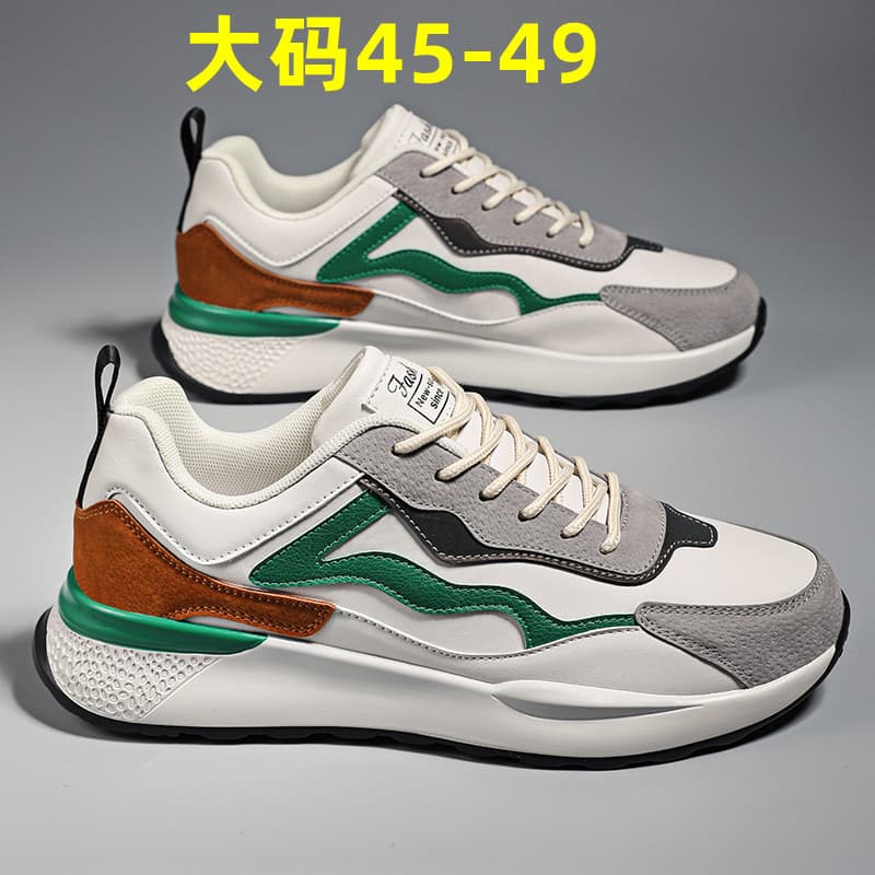Sapatos masculinos estilo Hong Kong Extra grande tamanho 49 esportes ins moda na moda sapatos juventude 48 sola sólida s