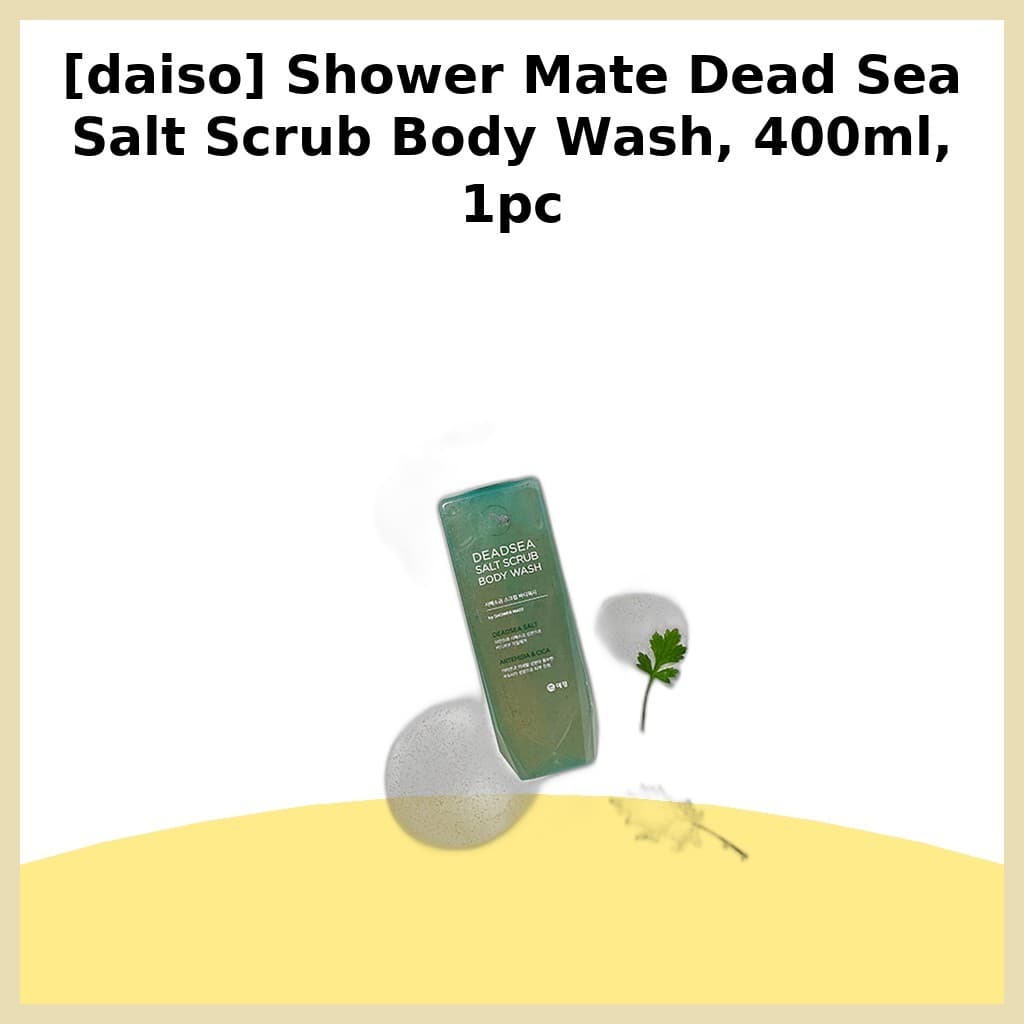 [daiso] Shower Mate Dead Sea Salt Scrub Body Wash , 400ml , 1 Unidade/Sabonete Líquido Coreano/Esfoliante Da ChaeniON