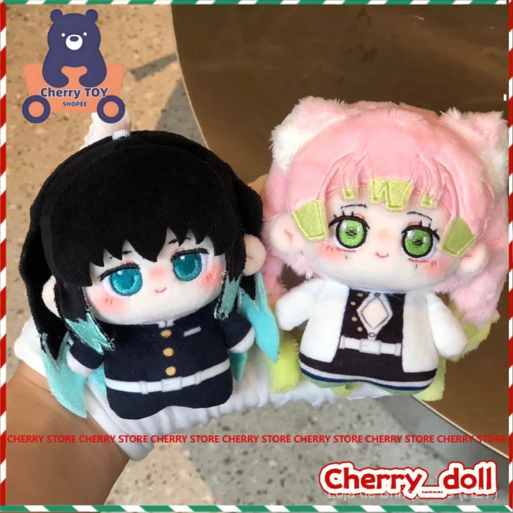 10cm Anime Demon Slayer Kanroji Mitsuri Tokitou Muichirou Brinquedo de Pelúcia Pendente Agatsuma Zenitsu Brinquedo de Co