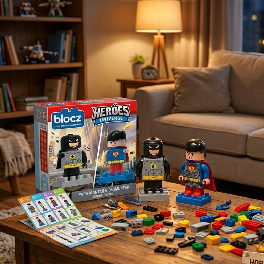 Blocos de Montar Dupla de Bonecos Heróis Medieval Colecionáveis Blocz - LEGO Infantil Brincar