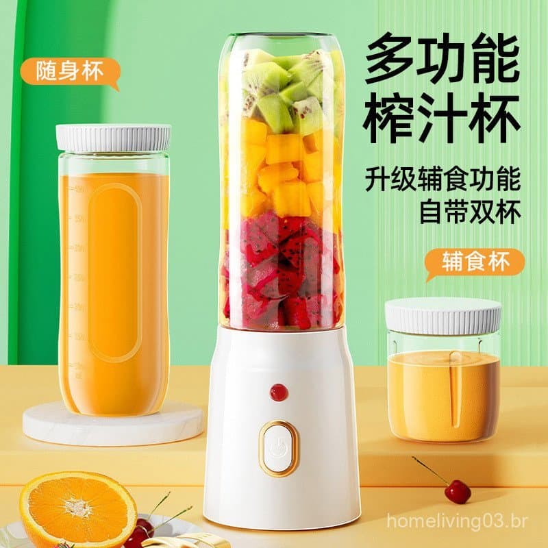 Liquidificador Portátil para Frutas, Espremedor Multifuncional de Alta Eficiência para Uso Doméstico, Copo Elétrico para