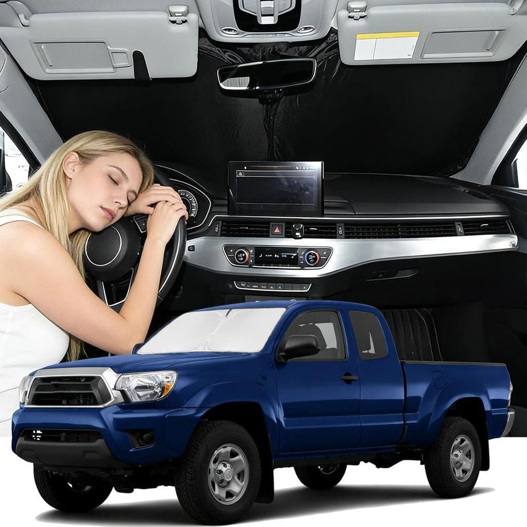 Para-sol para Para-brisa Toyota Tacoma 2005-2015, Acessório para Para-brisa de Carro, Atualização com 4 Camadas que Bloq