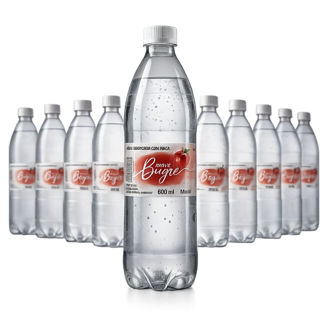 Água Com Gás Saborizada Bugre Sabor Maça 600ml 12un